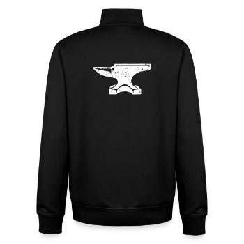 Tee icône d’enclume forgée - Sweat zippé unisexe en coton bio Stanley/Stella - noir - Dos - AI Model Male 185 light (185cm)