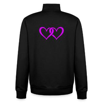 Herzen Symbol - Unisex Organic Zip Sweatshirt von Stanley/Stella - Schwarz - Hinten - AI Model Male 185 light (185cm)