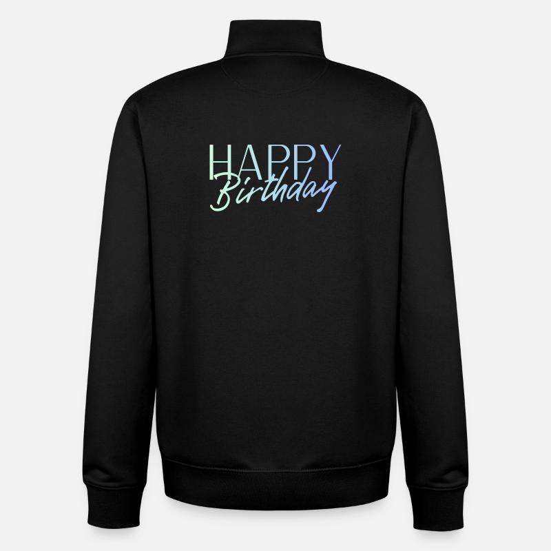 Happy Birthday - Unisex Organic Zip Sweatshirt von Stanley/Stella - Schwarz
