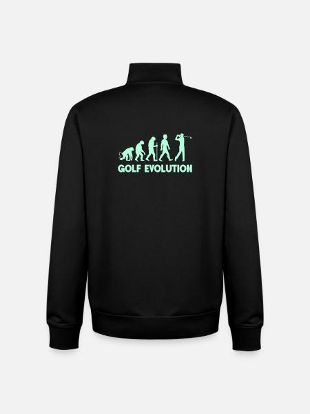 Golf Evolution Silhouettes - Unisex Organic Zip Sweatshirt by Stanley/Stella - black