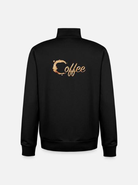 Kaffeefleck Typografie Coffee - Unisex Organic Zip Sweatshirt von Stanley/Stella - Schwarz