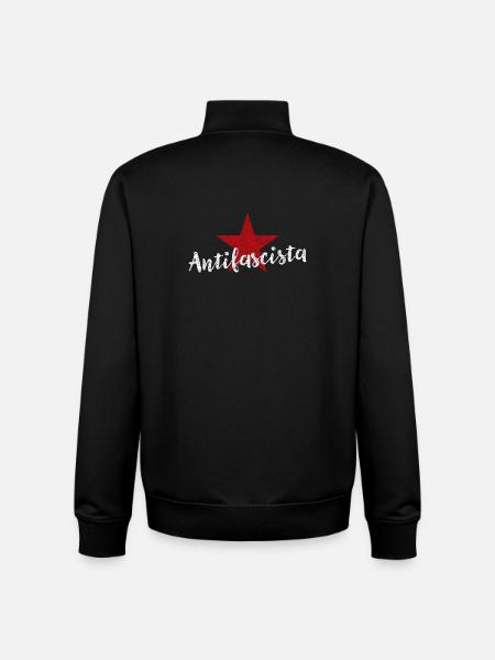 Antifascist - Unisex Organic Zip Sweatshirt by Stanley/Stella - black
