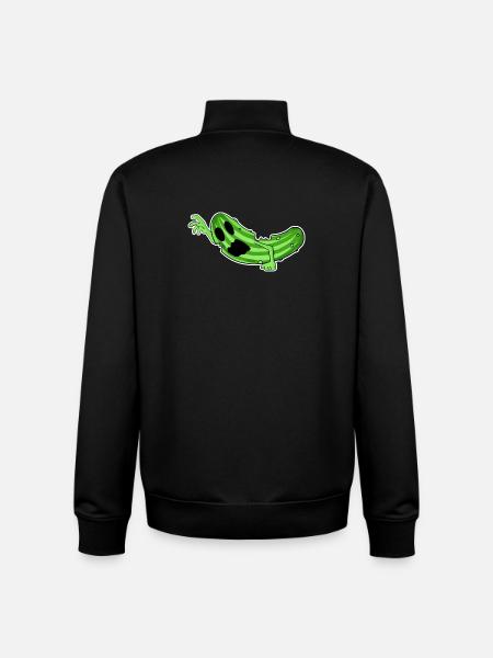 Horreur de concombre zombie - Sweat zippé unisexe en coton bio Stanley/Stella - noir