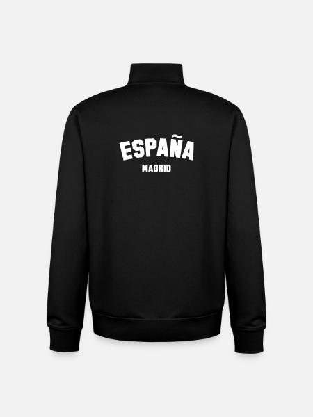 MADRID España Spain - Unisex Organic Zip Sweatshirt by Stanley/Stella - black