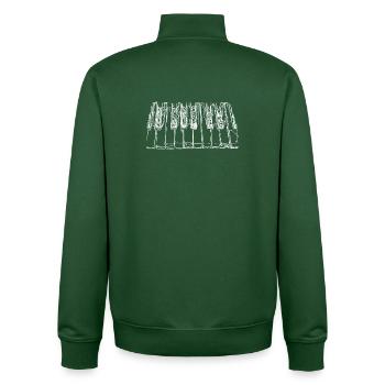 Touche de piano Pianiste - Sweat zippé unisexe en coton bio Stanley/Stella - vert bouteille - Dos - AI Model Male 185 dark (185cm)