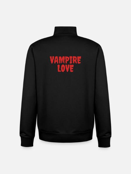 Vampire Love Halloween Artwork - Unisex Organic Zip Sweatshirt by Stanley/Stella - black