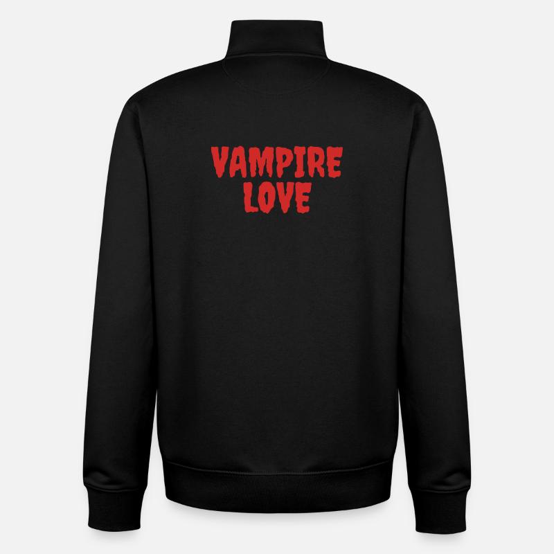 Vampire Love Halloween Artwork - Sweat zippé unisexe en coton bio Stanley/Stella - noir