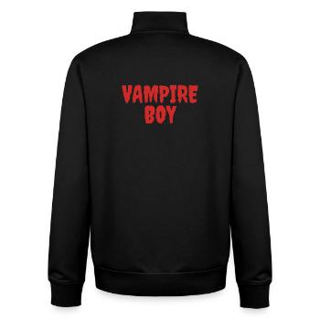 Vampire Boy Teen T-Shirt Design - Unisex Organic Zip Sweatshirt by Stanley/Stella - black - Back - AI Model Male 185 light (185cm)