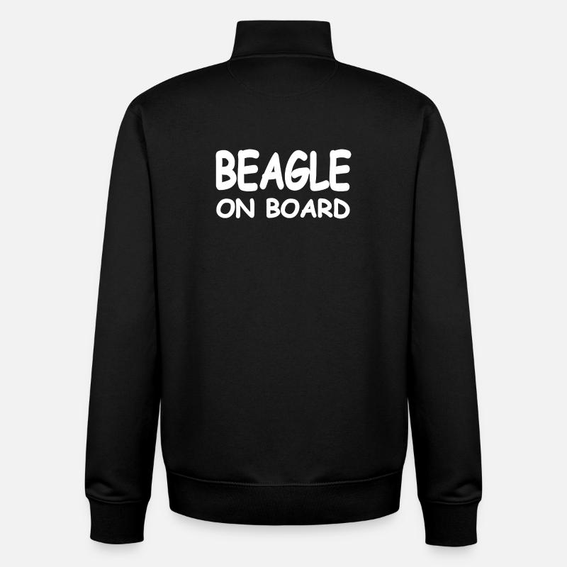 Beagle - Sweat zippé unisexe en coton bio Stanley/Stella - noir