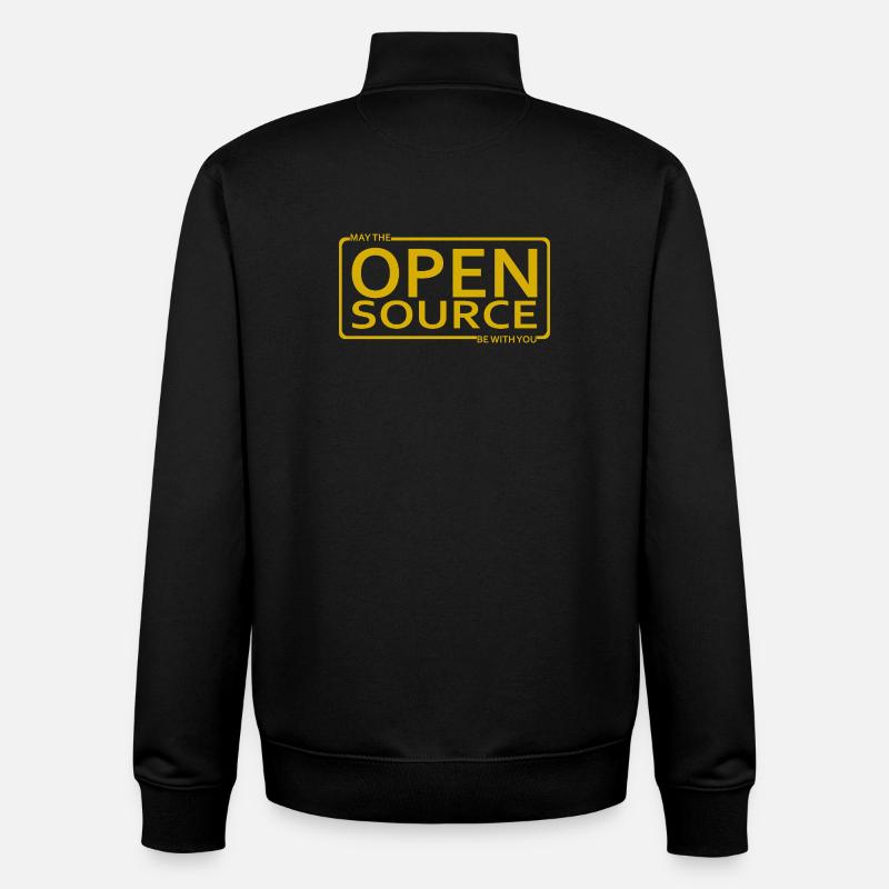 Que l’Open Source soit avec vous - Sweat zippé unisexe en coton bio Stanley/Stella - noir