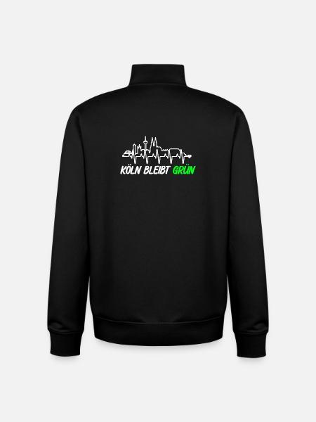 Koeln_bleibt_gruen_ _skyline - Sweat zippé unisexe en coton bio Stanley/Stella - noir