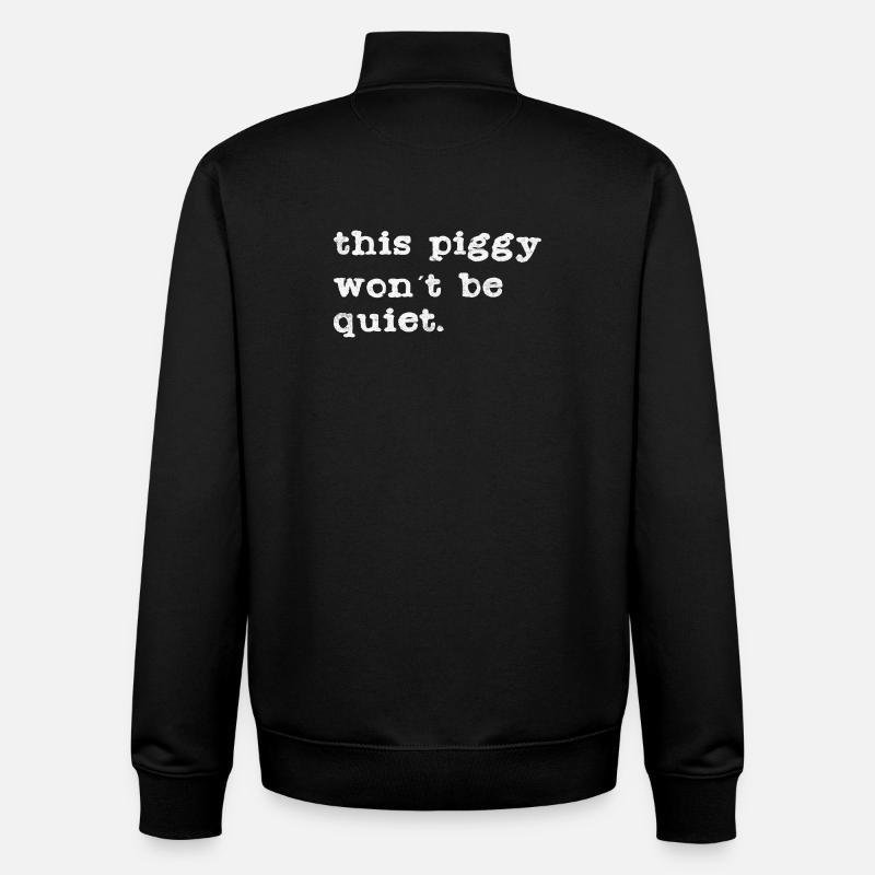 Dieses Piggy wird laut - Unisex Organic Zip Sweatshirt von Stanley/Stella - Schwarz