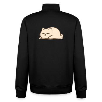 Schlafende Katze im Kawaii Stil - Unisex Organic Zip Sweatshirt von Stanley/Stella - Schwarz - Hinten - AI Model Male 185 light (185cm)