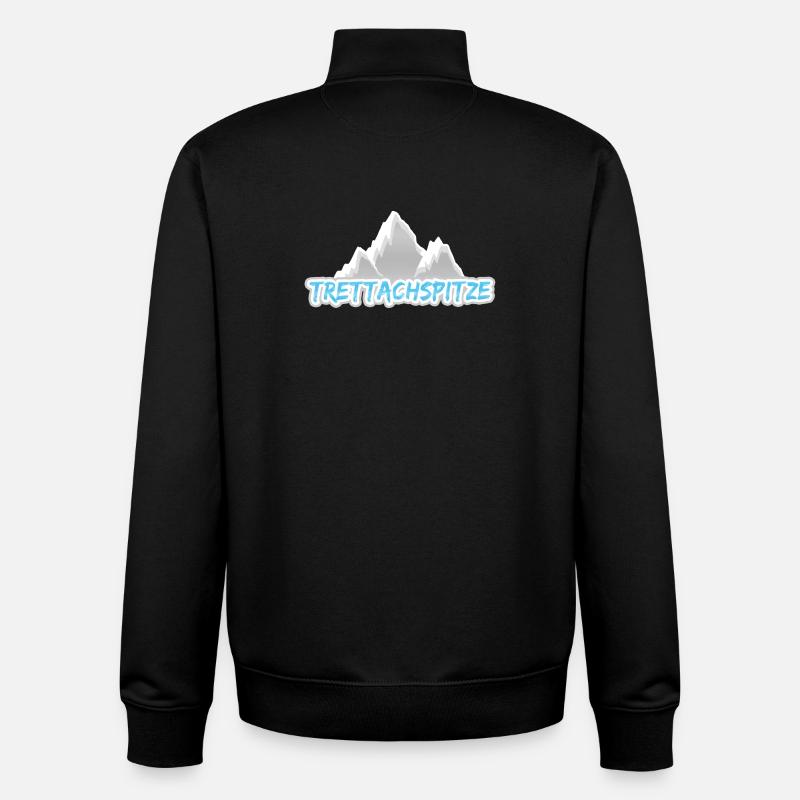 Trettachspitze as a mountain - Unisex Organic Zip Sweatshirt by Stanley/Stella - black