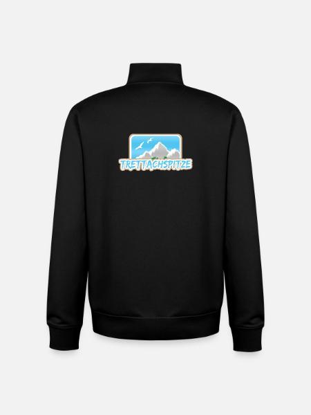 Trettachspitze als Berg - Unisex Organic Zip Sweatshirt von Stanley/Stella - Schwarz