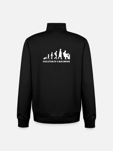 Évolution d’un chauffeur de bus - Sweat zippé unisexe en coton bio Stanley/Stella - noir