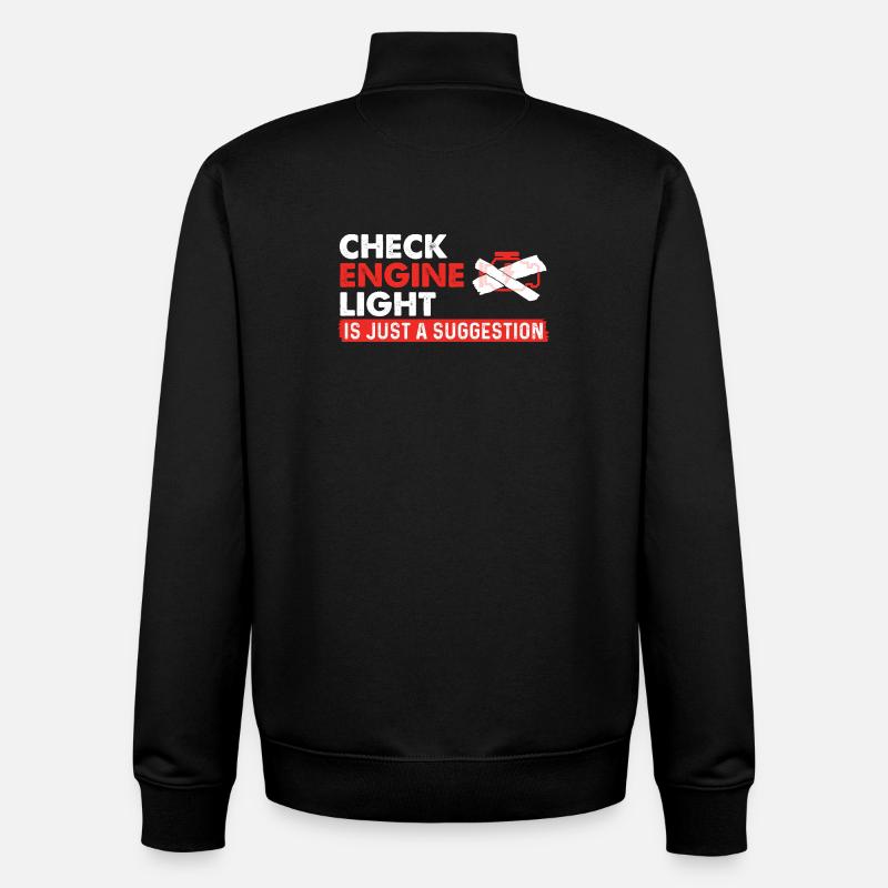Check Engine Light Suggestion Racing Car - Unisex Organic Zip Sweatshirt by Stanley/Stella - black