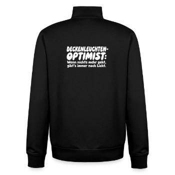 Deckenleuchten-Optimist - Unisex Organic Zip Sweatshirt von Stanley/Stella - Schwarz - Hinten - AI Model Male 185 light (185cm)