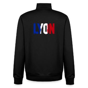 Lyon Frankreich - Unisex Organic Zip Sweatshirt von Stanley/Stella - Schwarz - Hinten - AI Model Male 185 light (185cm)