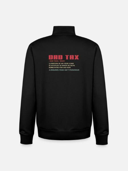 Dad Tax Meme Tee: Kiddos’ Deduction - Unisex Organic Zip Sweatshirt by Stanley/Stella - black
