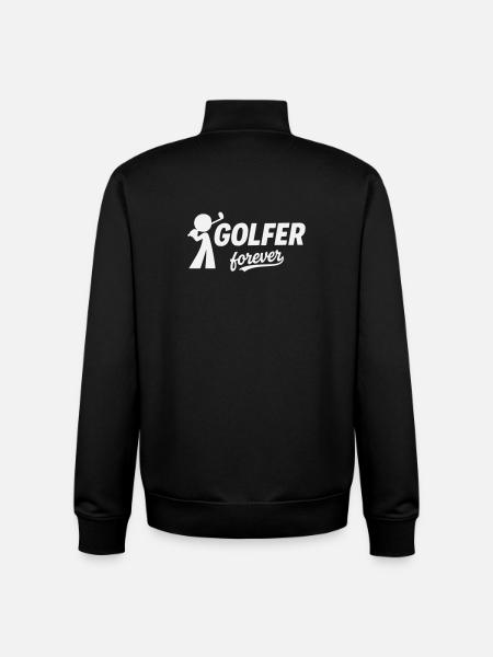 Golf, Golfer Forever Silhouette - Unisex Organic Zip Sweatshirt von Stanley/Stella - Schwarz