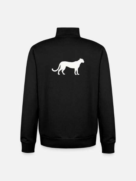 gepard_silhouette_1 - Unisex Organic Zip Sweatshirt von Stanley/Stella - Schwarz