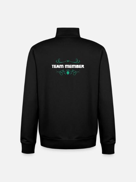 Teammitglied Ornament Design - Unisex Organic Zip Sweatshirt von Stanley/Stella - Schwarz