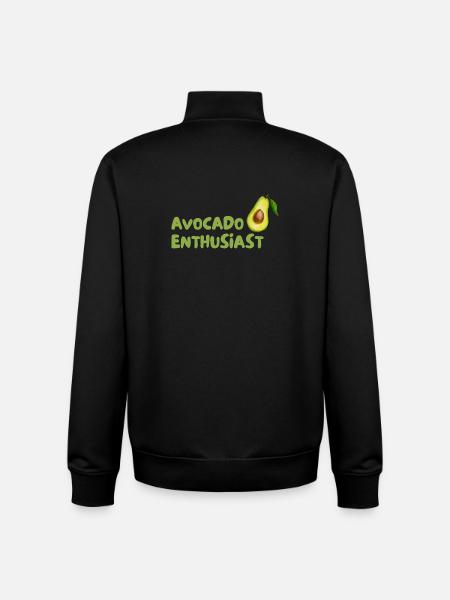 Avocado Enthusiast Design - Sweat zippé unisexe en coton bio Stanley/Stella - noir