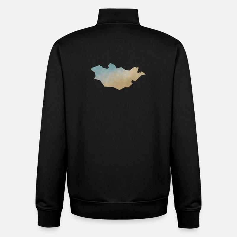 Mongolia - Unisex Organic Zip Sweatshirt by Stanley/Stella - black