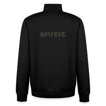 Musik - Unisex Organic Zip Sweatshirt von Stanley/Stella - Schwarz - Hinten - AI Model Male 185 light (185cm)
