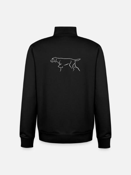 Wire-haired pointer - Unisex Organic Zip Sweatshirt by Stanley/Stella - black