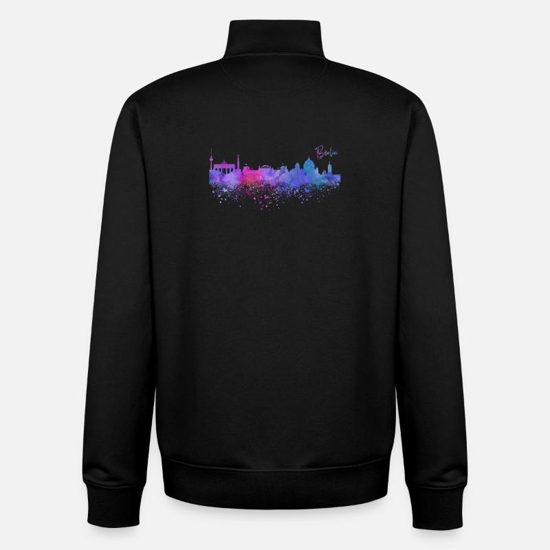 Berlin - Sweat zippé unisexe en coton bio Stanley/Stella - noir