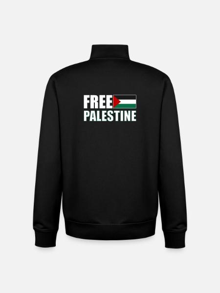 Free Palestine - Unisex Organic Zip Sweatshirt by Stanley/Stella - black
