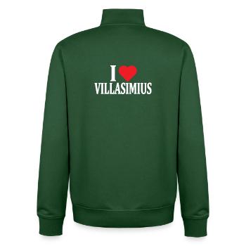 t-shirt I love Villasimius t-shirt Sardinia - Unisex Organic Zip Sweatshirt by Stanley/Stella - bottle green - Back - AI Model Male 185 dark (185cm)