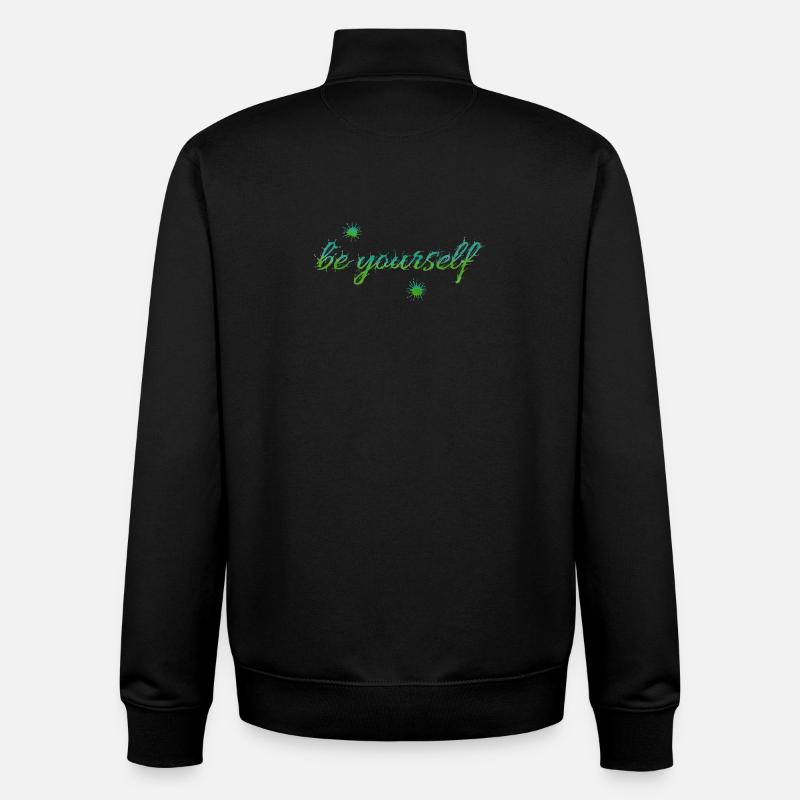 soyez vous-même - Sweat zippé unisexe en coton bio Stanley/Stella - noir