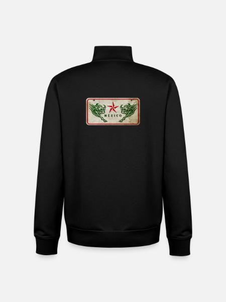 Mexico Bull Shield - Unisex Organic Zip Sweatshirt by Stanley/Stella - black