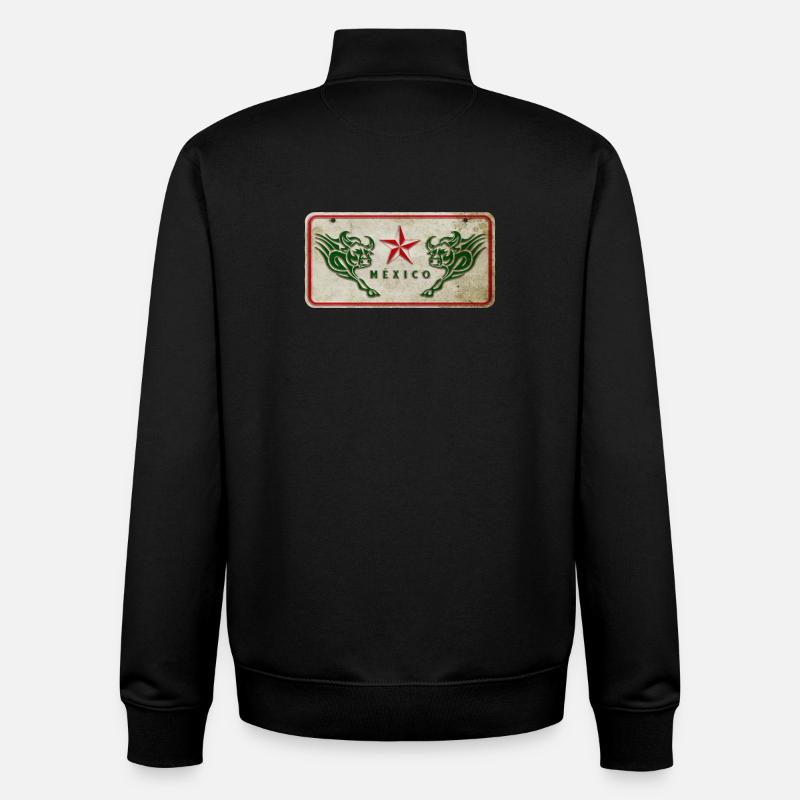 Mexiko Stier Schild - Unisex Organic Zip Sweatshirt von Stanley/Stella - Schwarz