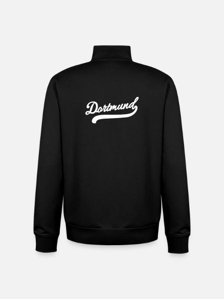 Dortmund Rétro - Sweat zippé unisexe en coton bio Stanley/Stella - noir