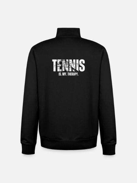 Tennis Therapy Bold Tee - Unisex Organic Zip Sweatshirt by Stanley/Stella - black