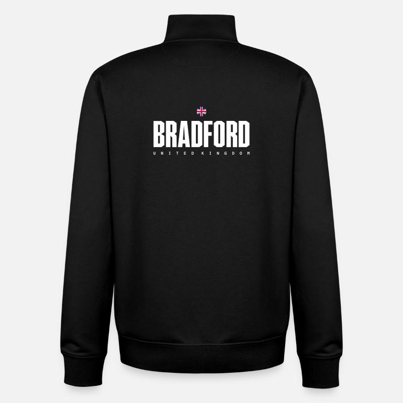 Bradford - Sweat zippé unisexe en coton bio Stanley/Stella - noir