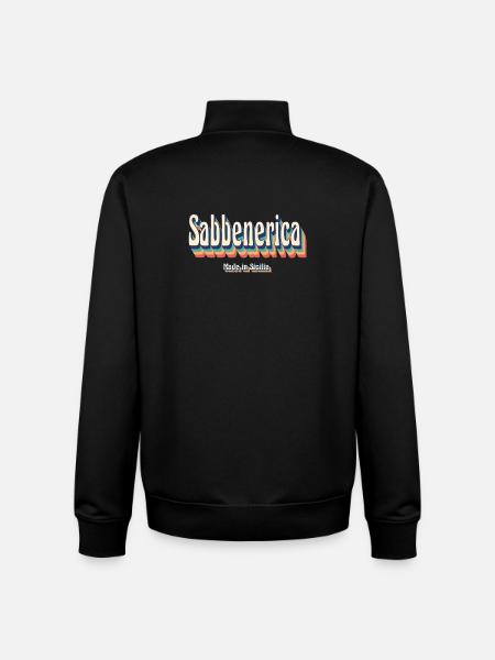 t-shirt Sicilia sabbenerica saluto siciliano - Felpa unisex con zip in cotone biologico di Stanley/Stella - nero