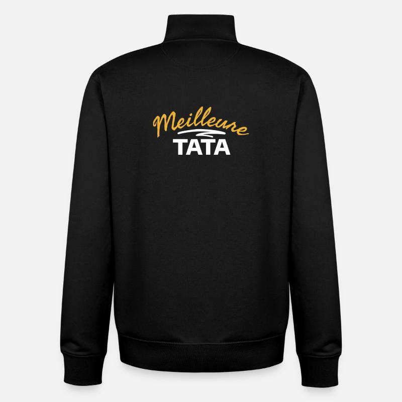 Paternate Expression Design TATA Mother - Unisex Organic Zip Sweatshirt by Stanley/Stella - black