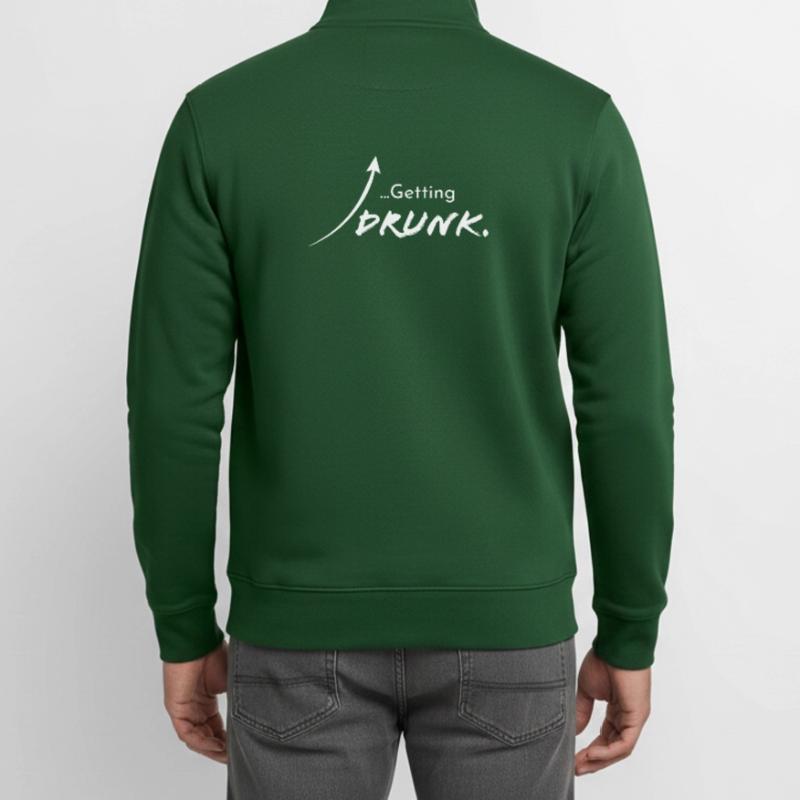 Getting drunk, version 2 Unisex Organic Zip Sweatshirt by Stanley/Stella