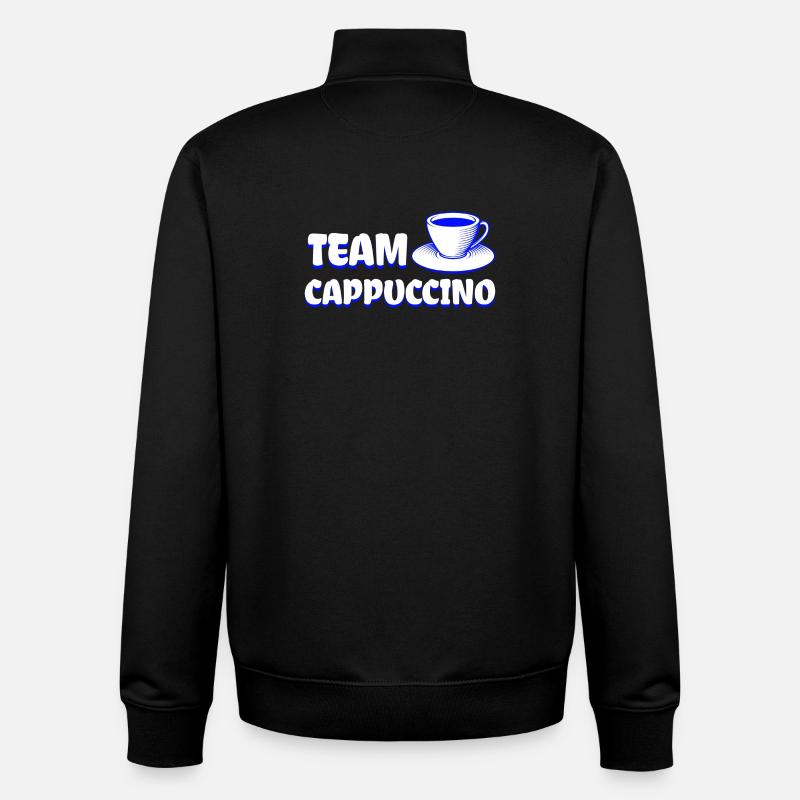 Team Cappuccino - Cooles Kaffe Design - Unisex Organic Zip Sweatshirt von Stanley/Stella - Schwarz