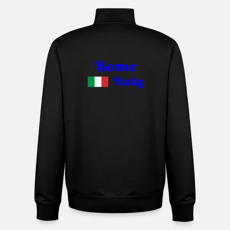 Rom, Italien - Stilvolle Drucke - Unisex Organic Zip Sweatshirt von Stanley/Stella - Schwarz