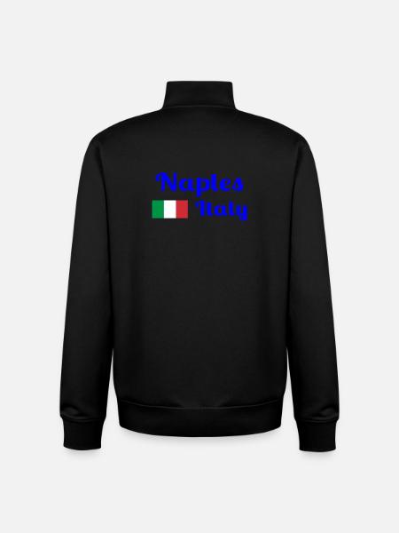 Naples Italia - Stylish prints - Unisex Organic Zip Sweatshirt by Stanley/Stella - black