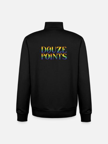Douze Points Eurovision song contest - Unisex Organic Zip Sweatshirt by Stanley/Stella - black