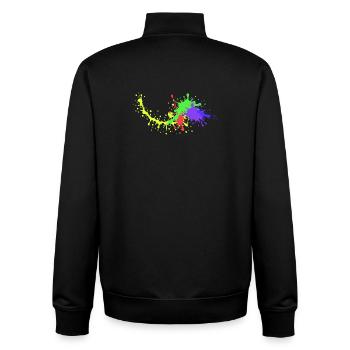 Colorful Party Design Underground - Unisex Organic Zip Sweatshirt by Stanley/Stella - black - Back - AI Model Male 185 light (185cm)