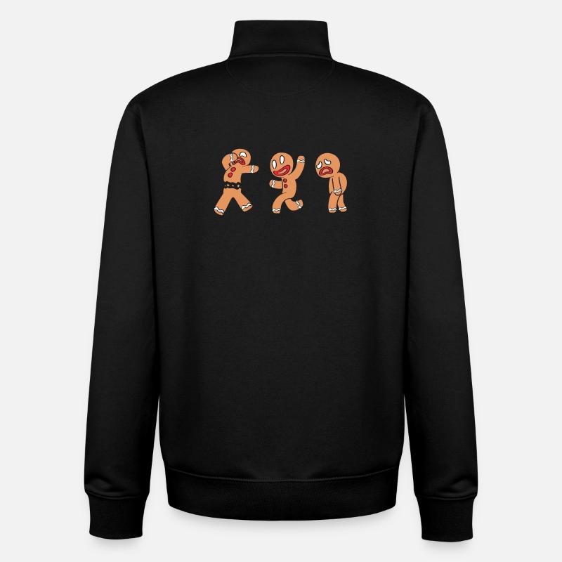 Lebkuchenmann Weihnachten Lebkuchen - Unisex Organic Zip Sweatshirt von Stanley/Stella - Schwarz