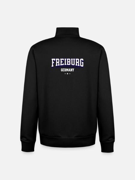 Freiburg Germany College Design - Unisex Organic Zip Sweatshirt by Stanley/Stella - black